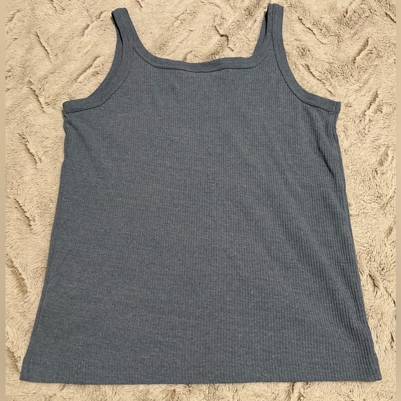 Route 66 Blue Ribbed Tank Top - Picture 7 of 7